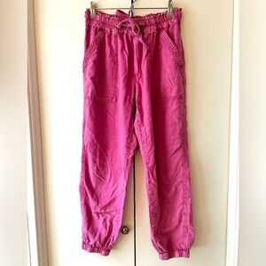 Anthropologie Rhys Linen Blend Joggers